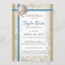 ロマンチックビーチアンドレースブルーブライダルシャワー