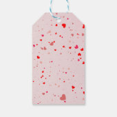 ロマンチックピンクと赤いハートバレンタインデー ギフトタグ (裏面)