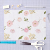 ロマンチックピンクウォーターカラーガーデンフローラ 薄葉紙 (クラフト)