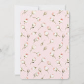 ロマンチックピンククリームバラフローラブライダルシャワー 招待状 (裏面)