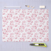 ロマンチックピンクグリッター結婚フローラ 薄葉紙 (クラフト)