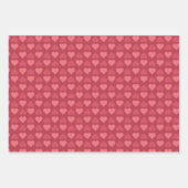 ロマンチックピンクハート ラッピングペーパーシート (正面)