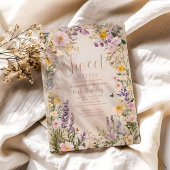 ロマンチックピンクパステルワイルドフラワーズスウィート16インビタティ 招待状