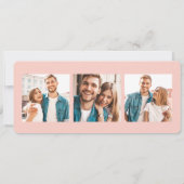 ロマンチックピンクパリの搭乗券 Save the Date 招待状 (裏面)