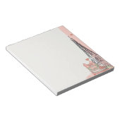 ロマンチックピンクパリテーマ ノートパッド (アングル)