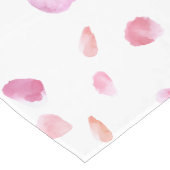 ロマンチックピンクピーチバラ花びら ロングテーブルランナー (コーナー)