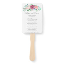 ロマンチックピンクフローラガーランド結婚式 プログラム