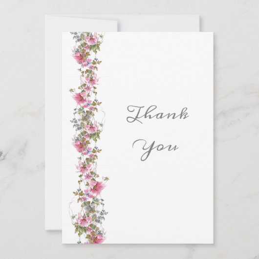 ロマンチックピンクフローラ水 サンキューカード (正面)
