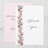 ロマンチックピンクフローラ水 サンキューカード (正面/裏面)