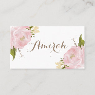 ロマンチックピンクペオニーリースDIY座席表 プレイスカード