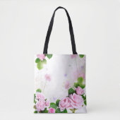 ロマンチックピンクローズウィメンズトート トートバッグ (正面)