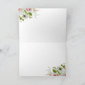 ロマンチックピンクローズウォーターカラーハッピーバースデー カード (内部)