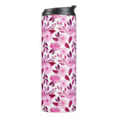ロマンチックピンクローズフローラヴィンテージ タンブラー (回転左)
