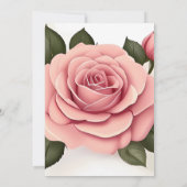 ロマンチックピンクローズ結婚式招待状 招待状 (裏面)