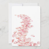 ロマンチックピンクローズ花びら結婚フローラ 招待状 (裏面)