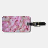 ロマンチックピンクローズ花びら ラゲッジタグ (正面横)