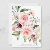 ロマンチックピンクローズ(スタイル2)結婚式招待状 招待状 (裏面)