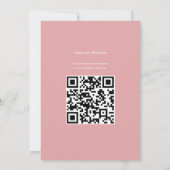 ロマンチックピンクローゼスブライダルシャワー 招待状 (裏面)