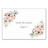 ロマンチックピンクローゼズダスティバラ結婚ズ座席表 テーブルナンバー (裏面)