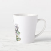 ロマンチックピンクロータスフローラスワンズ カフェラテマグ (右)