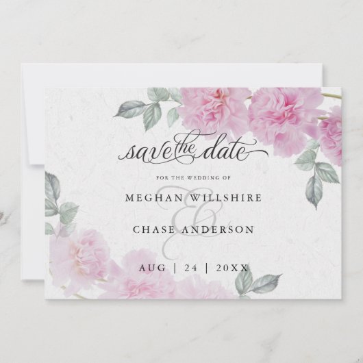 ロマンチックピンク牡丹ライス紙はだしの花嫁™ (正面)