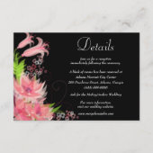 ロマンチックピンク結婚フローラ詳細 エンクロージャーカード (正面)