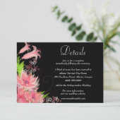 ロマンチックピンク結婚フローラ詳細 エンクロージャーカード (スタンド正面)