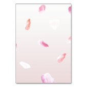 ロマンチックピンク赤面バラペタルフローラ テーブルナンバー (裏面)