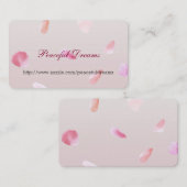ロマンチックピンク赤面バラペタルフローラ 名刺 (正面/裏面)