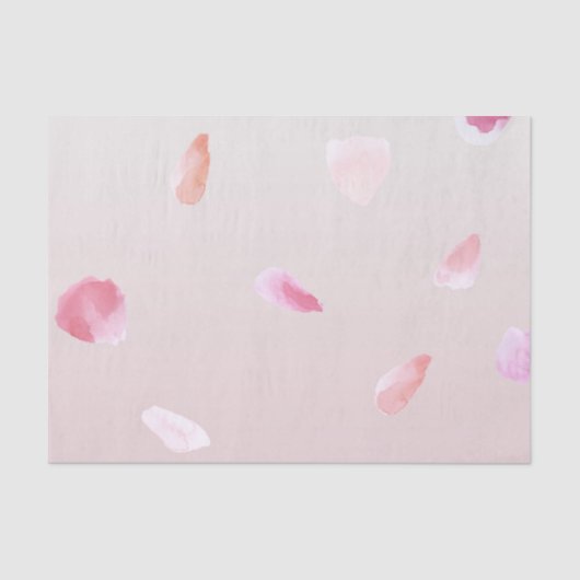 ロマンチックピンク赤面バラペタルフローラ 薄葉紙 (正面)