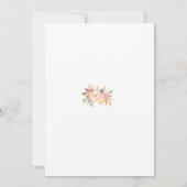 ロマンチックピンク赤面フローラ金ゴールドクリスマスパーティー 招待状 (裏面)