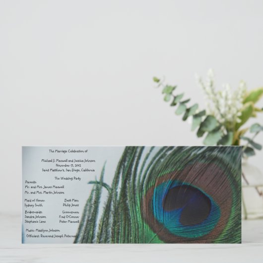 ロマンチックピーコック結婚式 プログラム (スタンド正面)