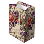 ロマンチックピーチアンドコーラルバラ ミディアムペーパーバッグ (裏面アングル)