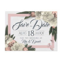 ロマンチックピーチアンドホワイトフローラ牡丹