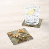ロマンチックピーチバラフローラブライダルシャワー ペーパーコースター (インサイチュ)