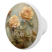 ロマンチックピーチバラフローラ セラミックノブ (右)