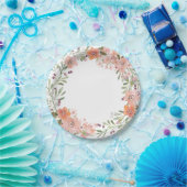 ロマンチックピーチフローラ ペーパープレート (パーティー)