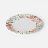 ロマンチックピーチフローラ ペーパープレート (アングル)