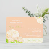 ロマンチックピーチ牡丹ウェディングシャワー 招待状 (スタンド正面)