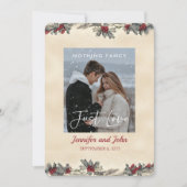 ロマンチックファンシーな何も愛する冬の結婚式 招待状 (正面)