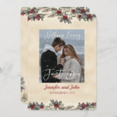 ロマンチックファンシーな何も愛する冬の結婚式 招待状 (正面/裏面)