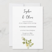 ロマンチックフィールドフラワーバタフライ結婚式招待状 招待状 (裏面)