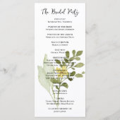 ロマンチックフィールドフラワー結婚式 プログラム (裏面)