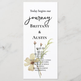 ロマンチックフィールドフラワー結婚式 プログラム