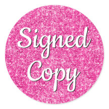 ロマンチックフェイクホットピンクグリッター写真署名済みコピー