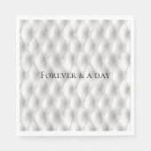 ロマンチックフェイクホワイトレザー結婚ズ スタンダードランチョンナプキン (正面)