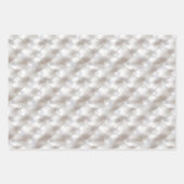 ロマンチックフェイクホワイトレザー結婚ズ ラッピングペーパーシート (正面2)