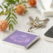 ロマンチックフェミニン,パーソナライズされた キーホルダー (側面)