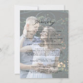 ロマンチックフォトウェディングウェルカムレター＆スケジュール (裏面)