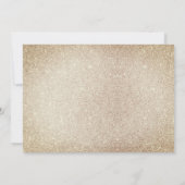 ロマンチックフォトバプティスガールフローラ金ゴールド招待状 招待状 (裏面)